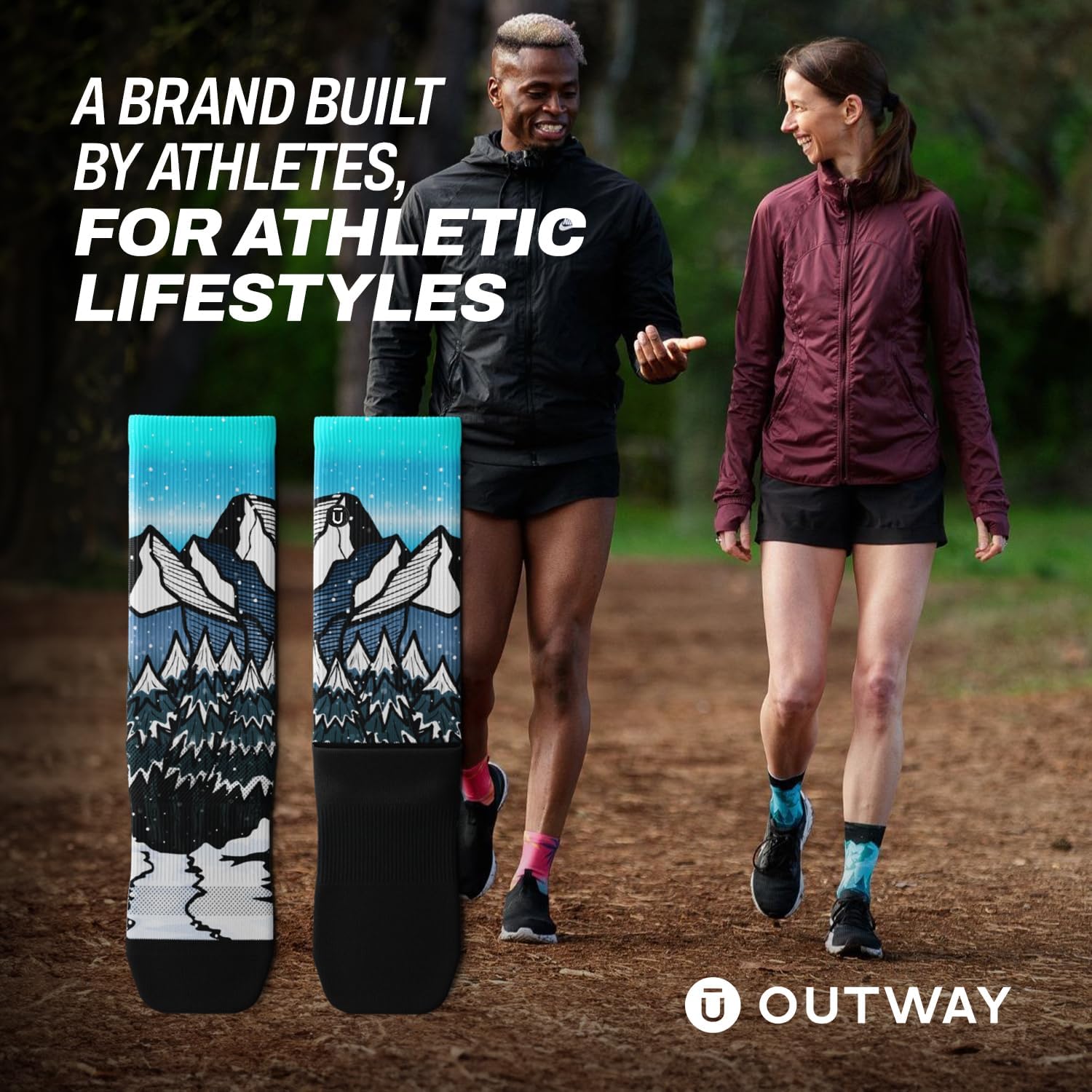 Outway Novelty Crew Socks for Men & Women, Breathable, Moisture-Wicking Athletic Calf Socks with Arch Support - Image 5