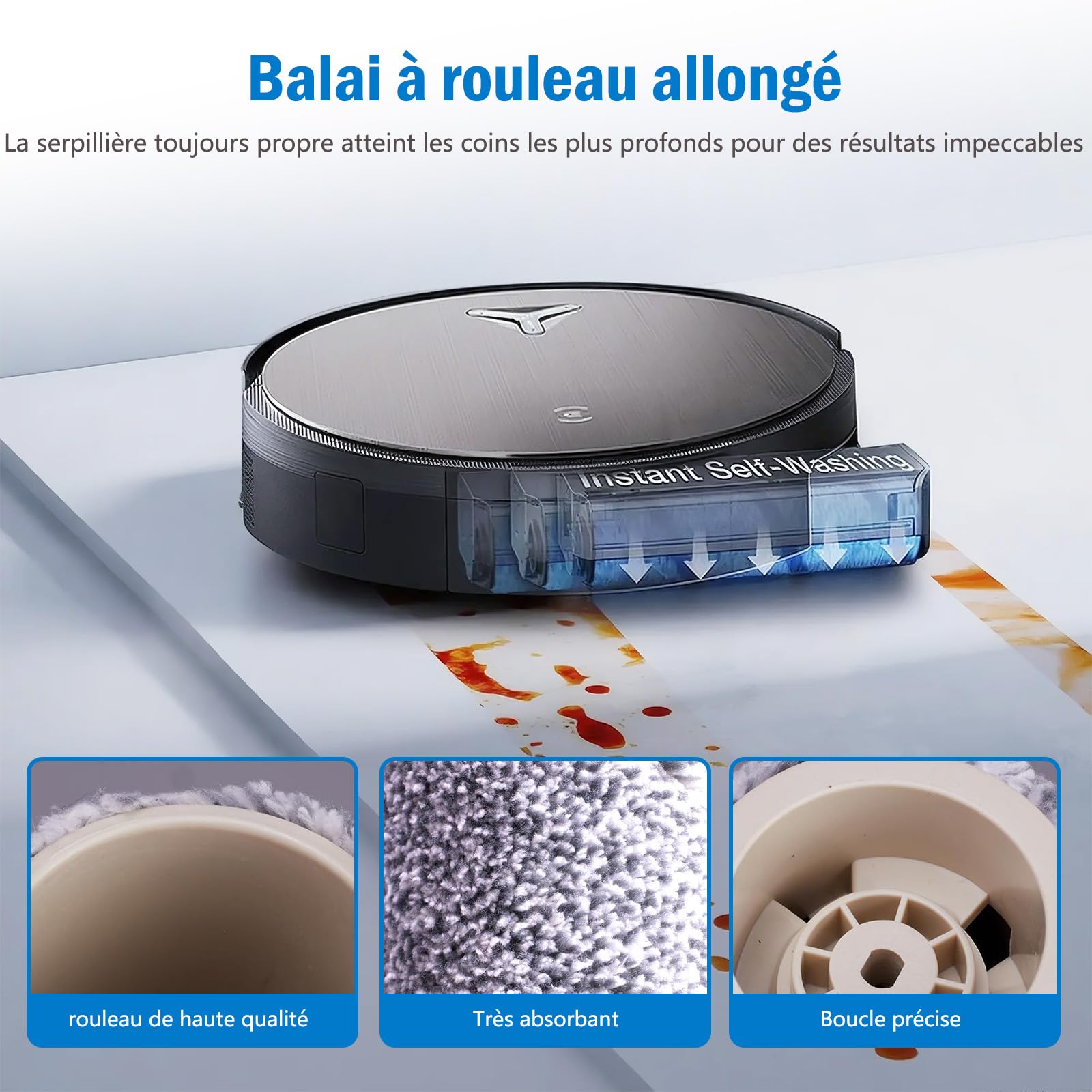 X11 Zubehör für ECOVACS DEEBOT X11 OmniCyclone/X11 Pro Omni /X9 Pro Omni Saugroboter, Ersatzteile: 1 Hauptbürste, 2 Wischwalzen, 4 Seitenbürsten, 4 HEPA-Filter, 2 Reinigungsaufsätze