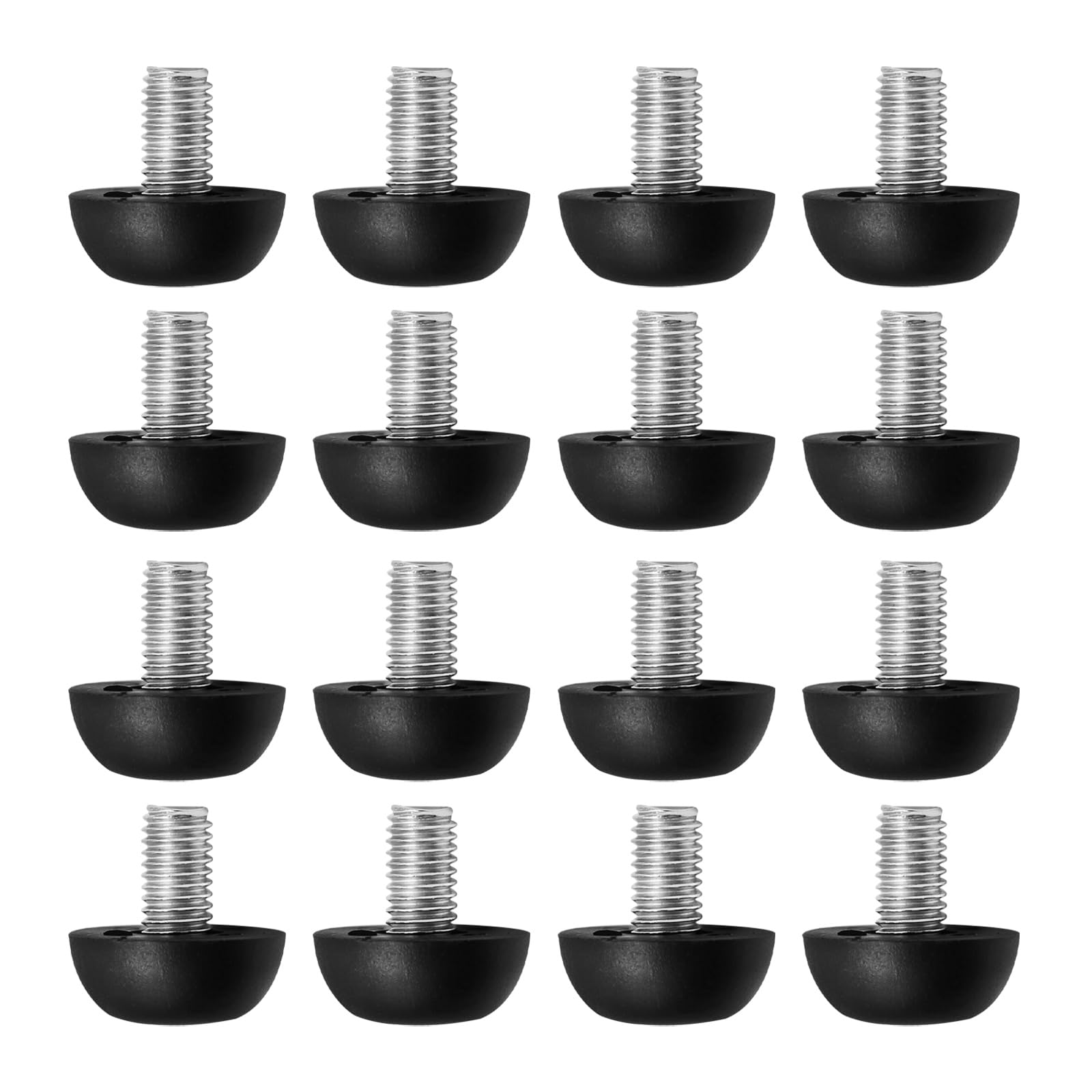 16 PCS 8mm x 1.25 M8 Adjustable Leveling feet, Adjustable Furniture Leg Leveler, Replacement Outdoor Patio, Stainless Steel Screw-in Leveling Feet Glides