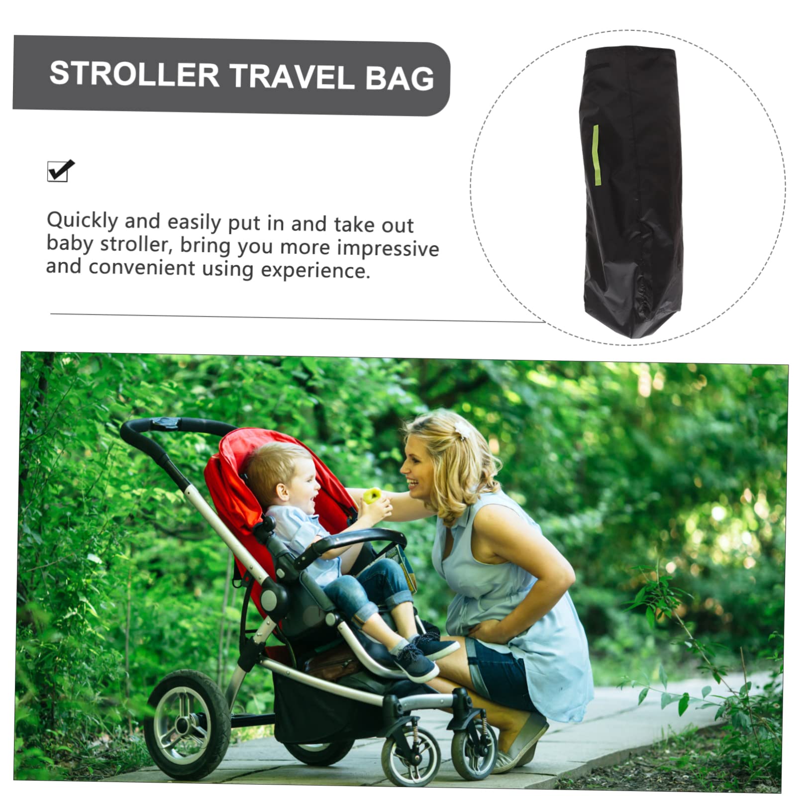 UPKOCH Borsa da Viaggio per Passeggino Singolo, Tessuto Oxford Idrorepellente, Tracolla Singola, per Viaggio e Controllo in Aeroporto