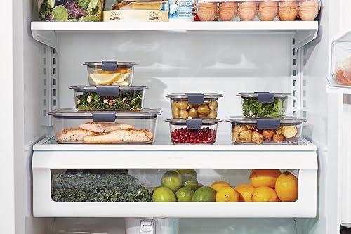Miniatura 4 de Rubbermaid Brilliance - Recipientes de almacenamiento de alimentos sin BPA con tapas, herméticos, para almuerzo, preparación de comidas y sobras,