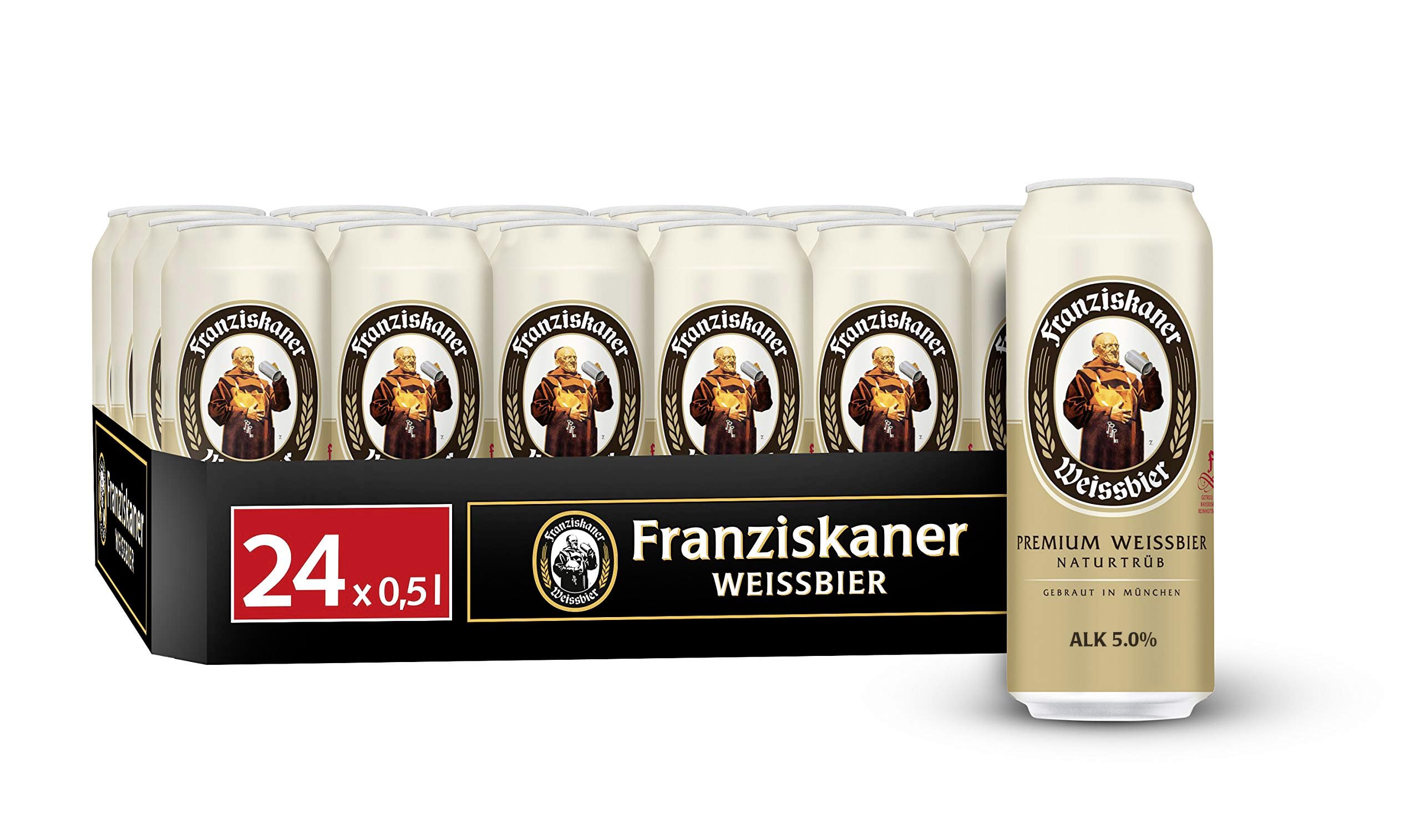 Franziskaner Hell Weizenbier Dose (24 x 0.5 l)