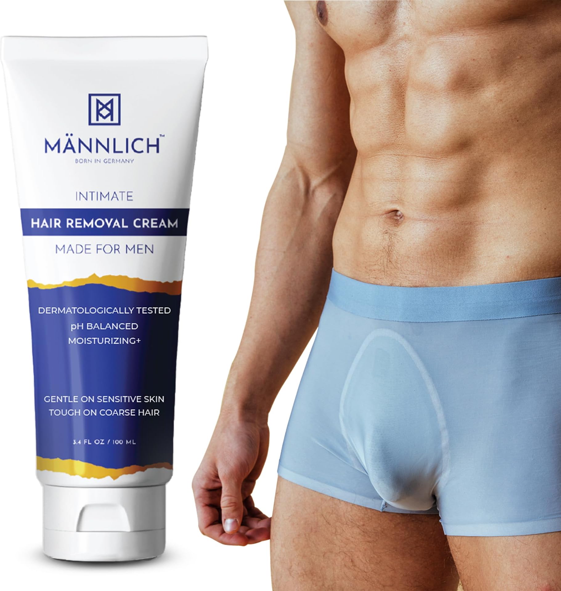 - Intimate/Private Hair Removal Cream for Men (100 ml) | Painless, Faster, Soothing for Unwanted Coarse Pubic Hair, Suitable For All Skin Types (Pack of 1)