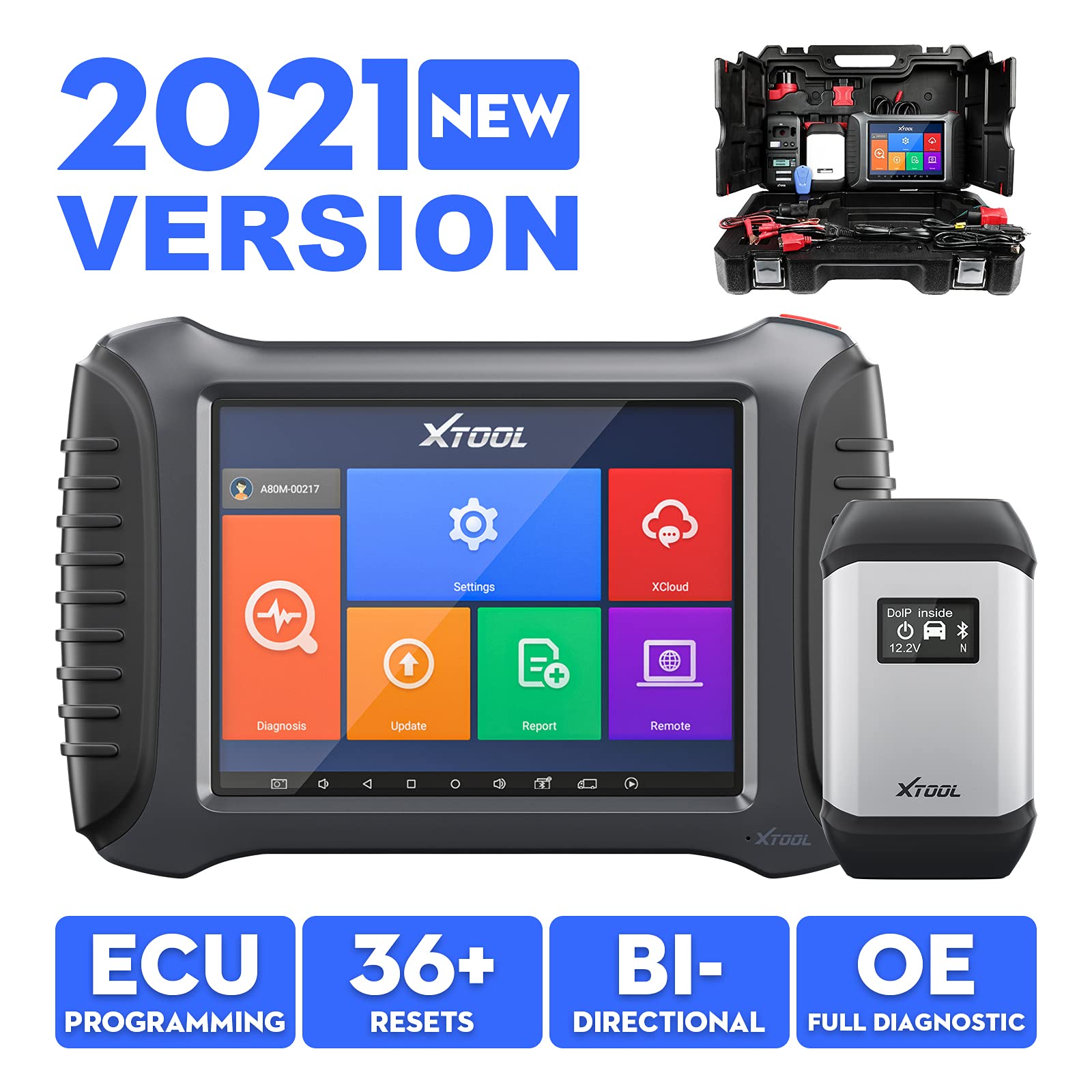 XTOOL A80 Pro Master Diagnostic Scan Tool with J-2534 ECU Programming for Workshops, 36+ Special Fun
