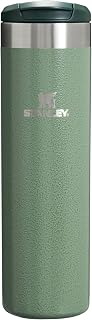 Stanley AeroLight Transit Bottle 20 oz | Locking Drink Through Lid | Leak Resistant Water Bottle or Coffee Travel Mug | Lightweight Insulated Stainless Steel | BPA-Free | Hammertone Green