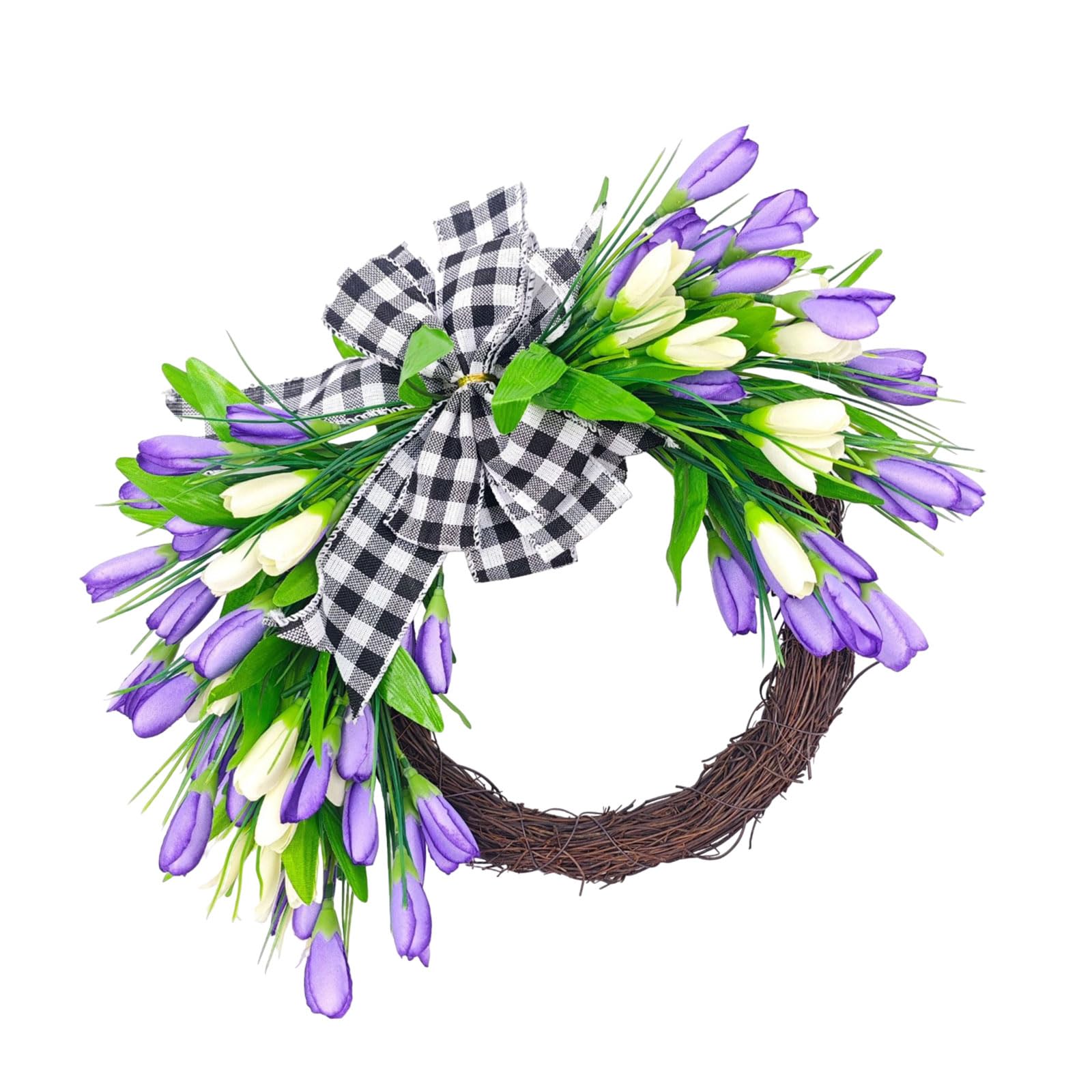 Artificial Flower Wreath Colorful Tulips Garlands Adorment for Wedding Occasion Elegant Festival Decorations Festival Gift