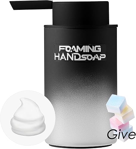 Miniatura 1 de Dispensador de jabón de espuma de vidrio, dispensador de jabón de manos recargable con bloque mágico de desinfectante de manos de espuma,