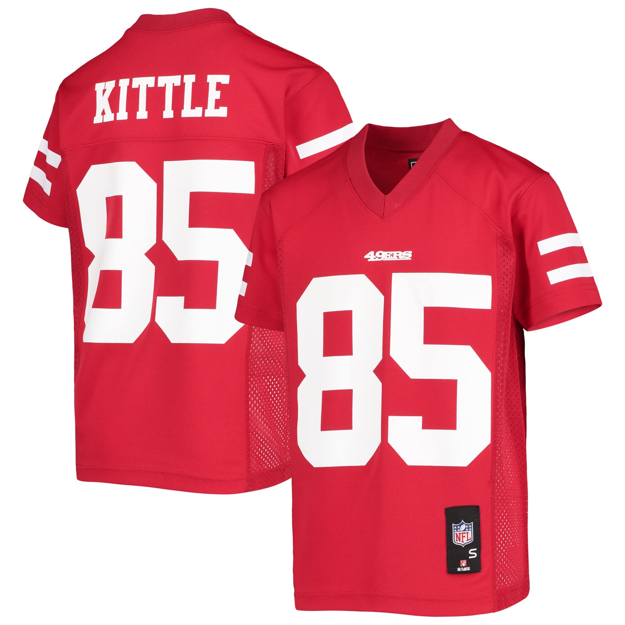 Outerstuff Youth George Kittle Scarlet San Francisco 49ers Replica Player Jersey