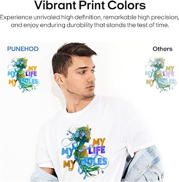 PUNEHOD L1800 DTF Printer A3 DTF Transfer Printing Machine, Direct to Film Printer with White Ink Circulation System, DIY Print for Dark and Light Clothing (Without Oven)