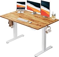 Vista 19 de HUANUO - Escritorio eléctrico de pie, 122 x 76 cm de una pieza, escritorio de altura ajustable para computadora, 4 configuraciones de memoria