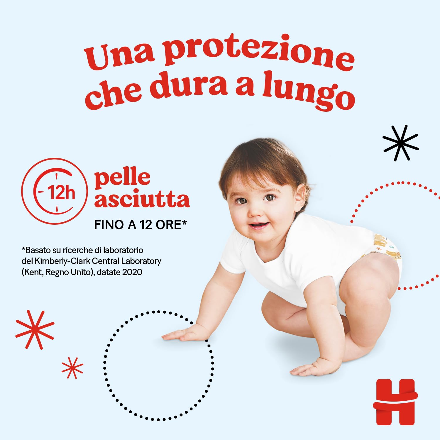 Huggies Classic, Pannolini Taglia 5 (11-25Kg), Protezione completa, Pacco Jumbo, 84 Pz