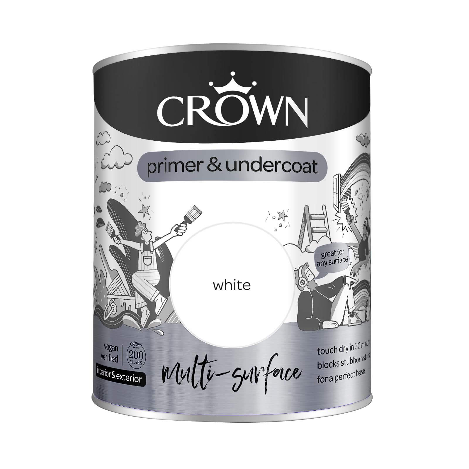Crown Quick Dry Multi Surface Primer & Undercoat 750ml