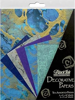 Black Ink Dec Papers 10pc, None
