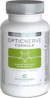 ScienceBased Health Optic Nerve Formula – Eye Supplement Supports Nerve Function & Ocular Circulation – Clinically Tested with Omega-3s, B Vitamins, CoQ10, ALA – 30-Day Supply