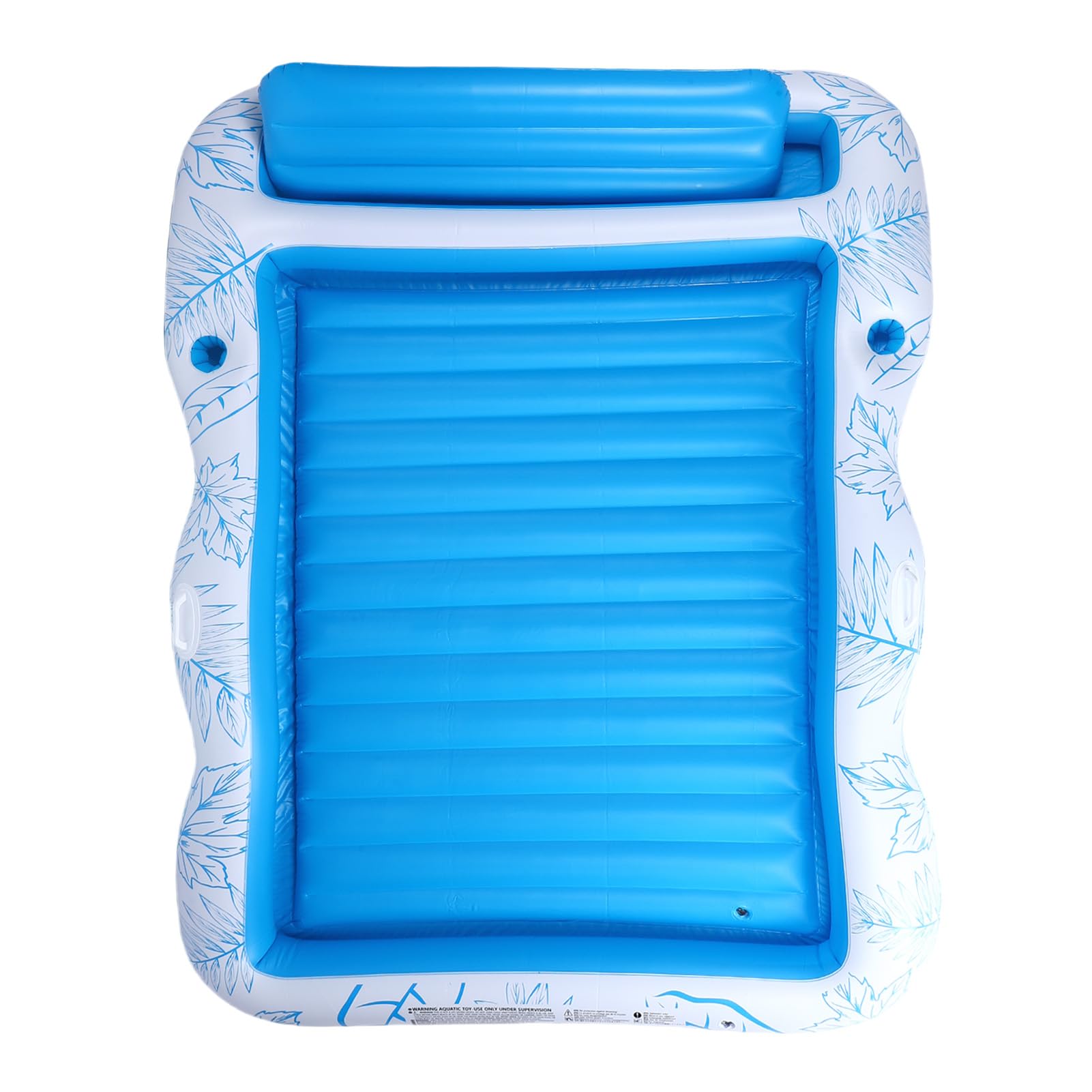 Tumbona Inflable para Piscina De Bronceado, Almohada Incorporada, Tamaño para Dos Personas, PVC Engrosado, Portátil, Multifuncional, para Playa, Piscina, Relajación Al