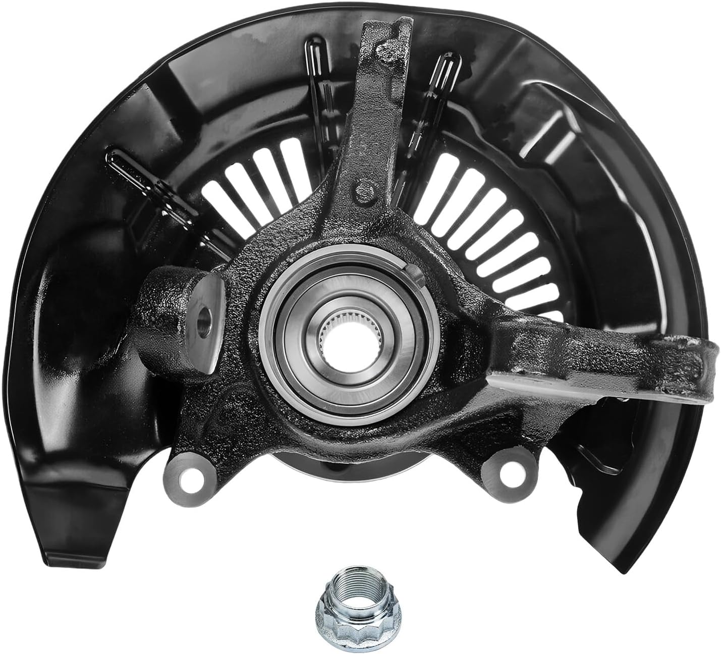 Detroit Axle - Front 2pc Steering Knuckles for 08-17 Toyota Highlander 10-15 Lexus RX350 RX450h, 2 Steering Knuckles & Wheel Bearing Hubs Replacement 2010 2011 2012 2013 2014 2015