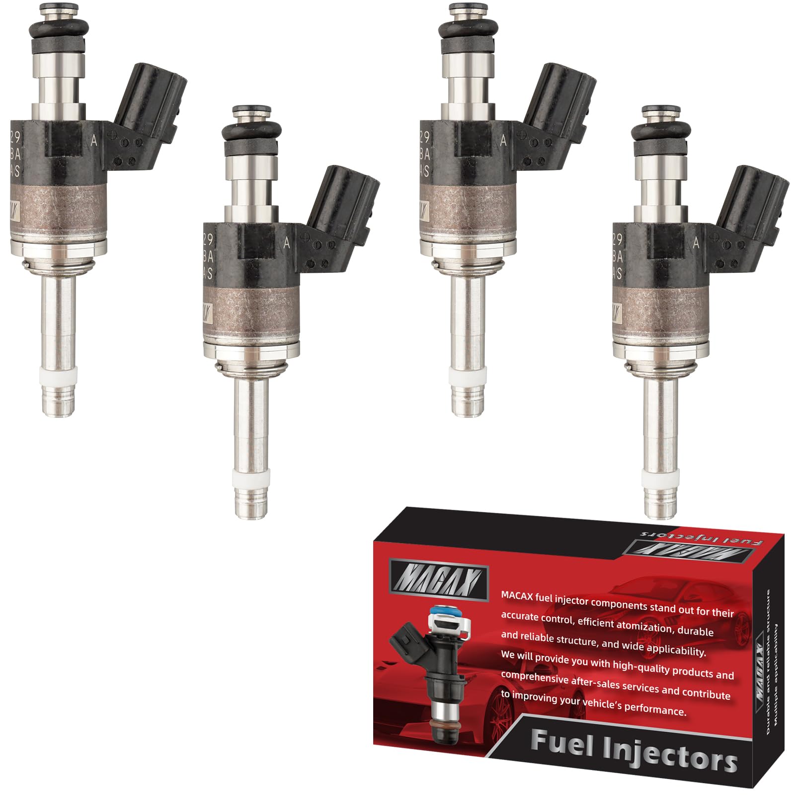 Set of 4 Fuel Injectors FJ1448 160105R1315 Replacement Compatible with Honda Fit 1.5L L4 - Replaces 160105R1305