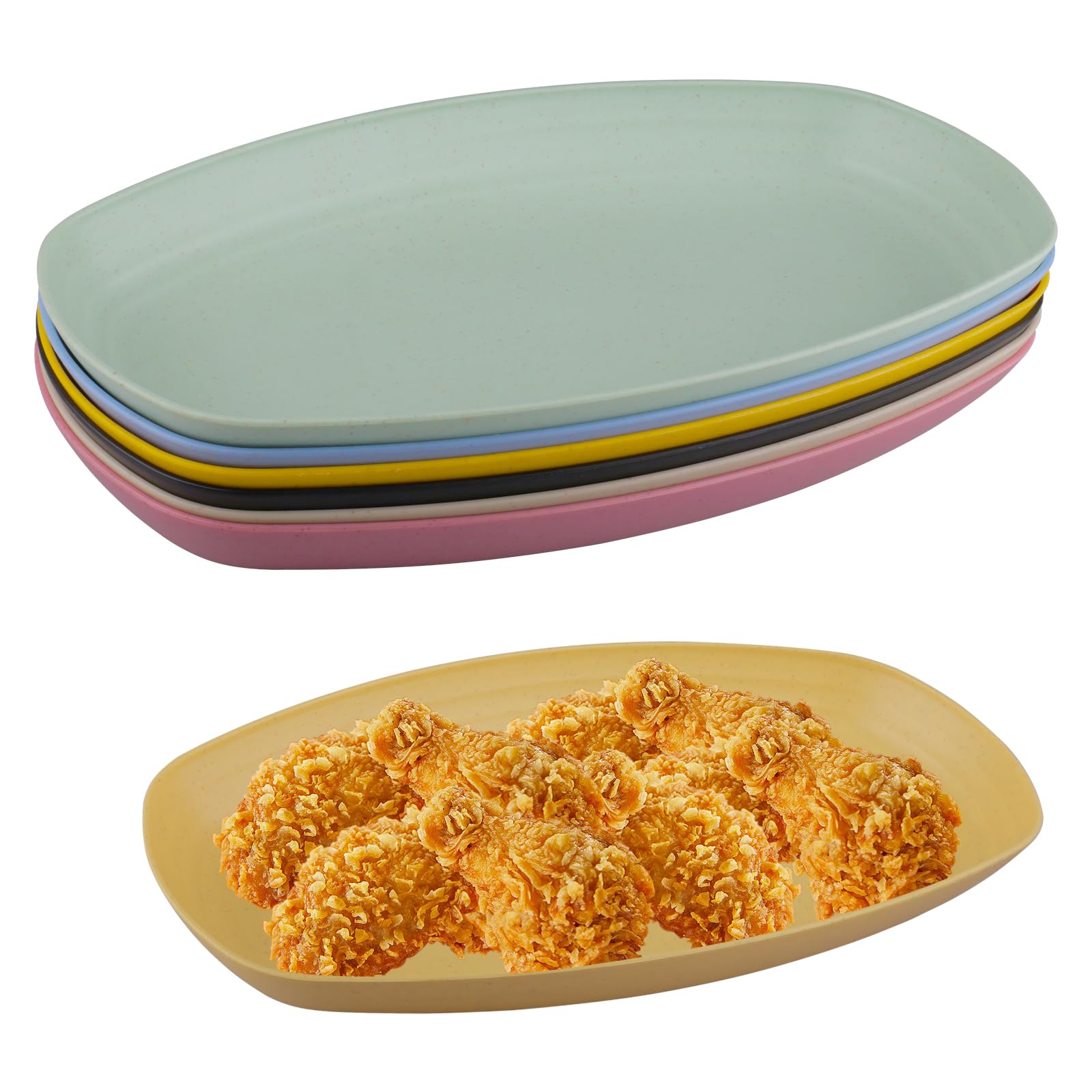 8-teiliges Teller-Set Aus Kunststoff – Wiederverwendbar, Ideal Für Camping, Picknick & Partys – In 4 Farben (Grün, Blau, Rosa, Beige)