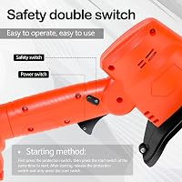 Aisny 21 V akkumulátoros kerti földlazító 2 db 3000 mAh akkumulátorral 1.3 m nyél 4 fém kés 10 cm munkaszélesség 10 cm munkamélység 7