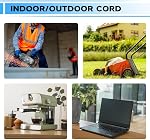 50 Ft Lighted Outdoor Extension Cord - 10/3 SJTW Heavy Duty Black Extension Cable with 3 Prong Grounded Plug for Safety, UL Listed