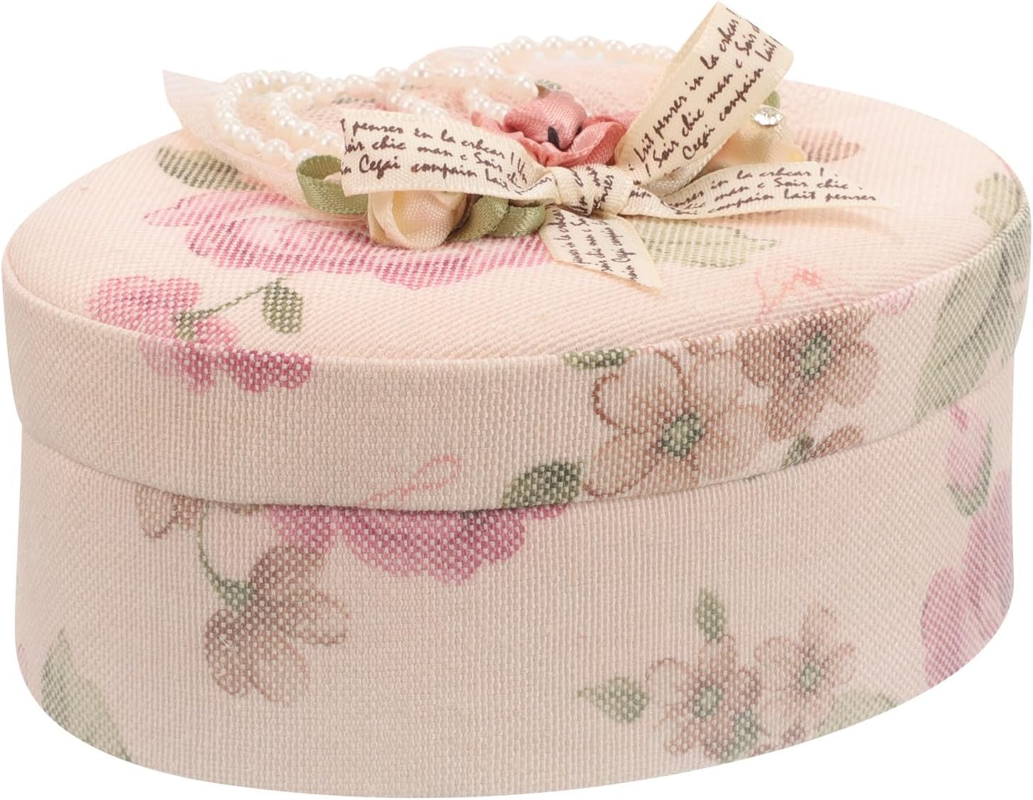 Portable Jewelry Box with Lace Flower Cloth for Ear Studs
