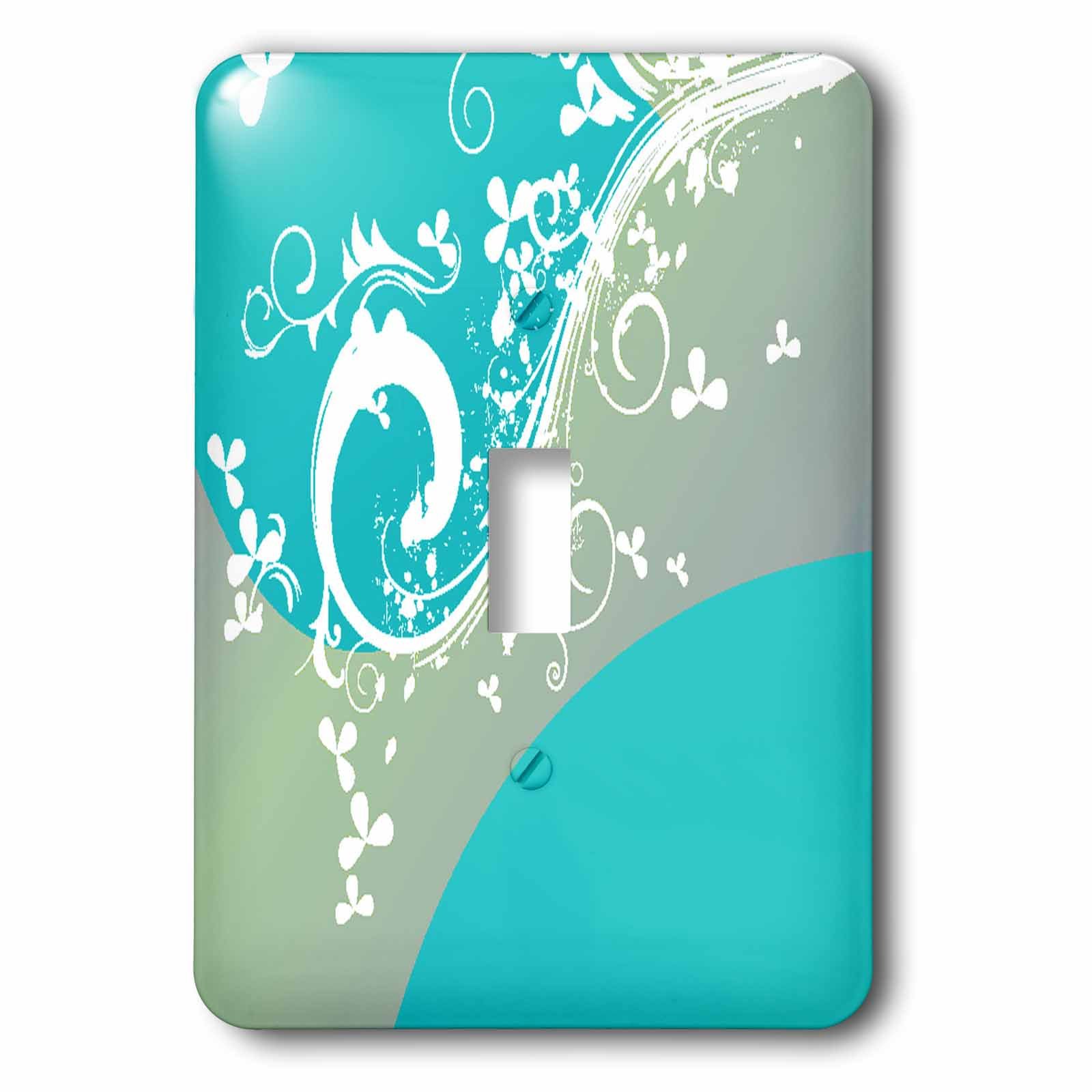 Interrupteur à bascule simple pour remplacer un interrupteur jauni par un motif floral