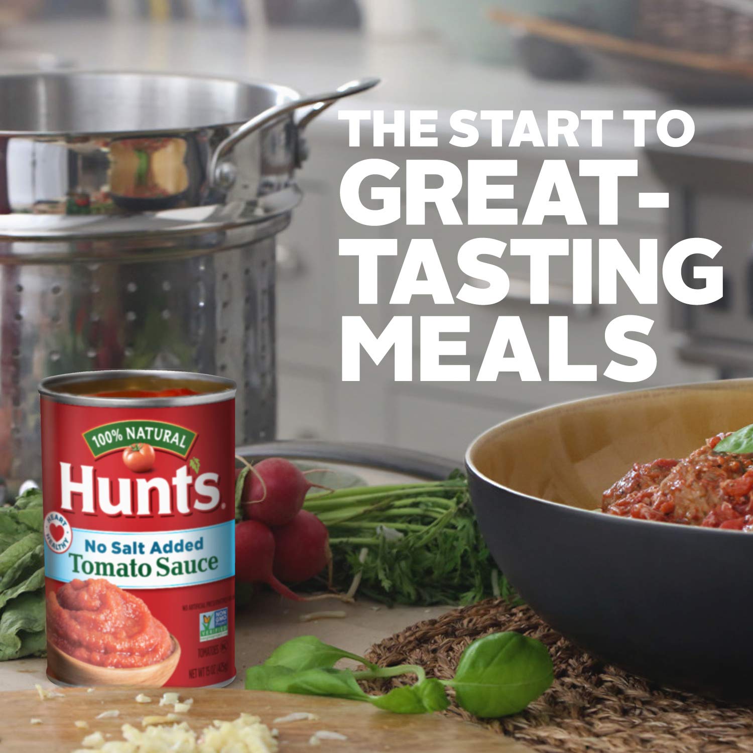 Hunt's Tomato Sauce No Salt Added, 15 oz, 12 Pack