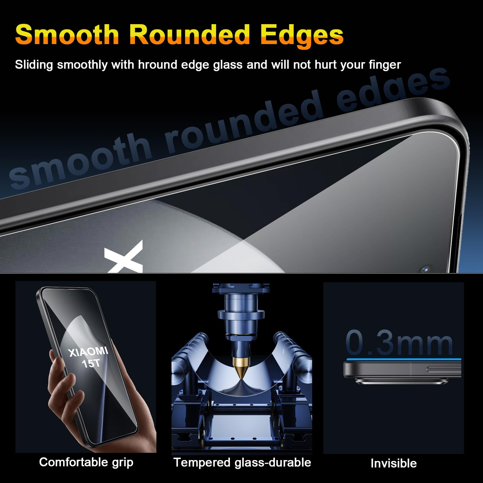 QULLOO Pour Xiaomi 15T / 15T Pro Verre Trempé, 2 Pièces