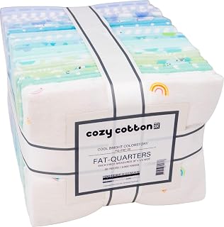 Cozy Cotton Flannel Cool Bright 20 Fat Quarters Robert Kaufman Fabrics FQ-2187-20