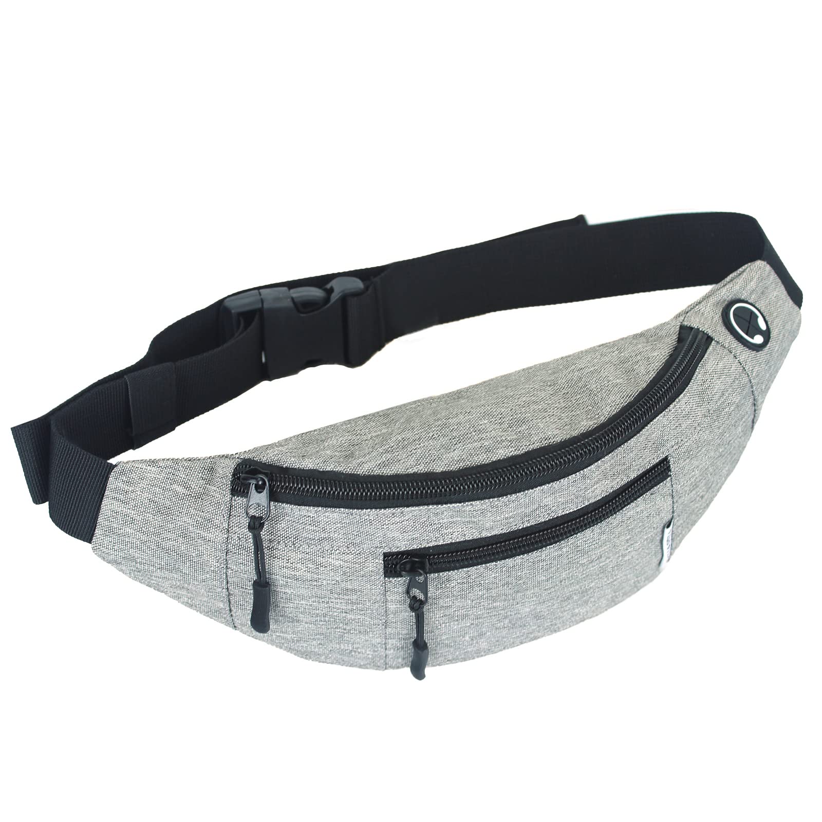 Waist bag, mobile phone bag for men and women, suitable for sports, travel, leisure and running, gray, One Size, Fashion Sports Leisure