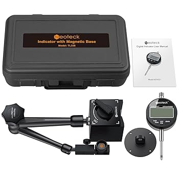 Neoteck 1"/25.4mm (0.0005"/0.01mm) Digital Indicator Set Dial Indicator And Magnetic Base Set