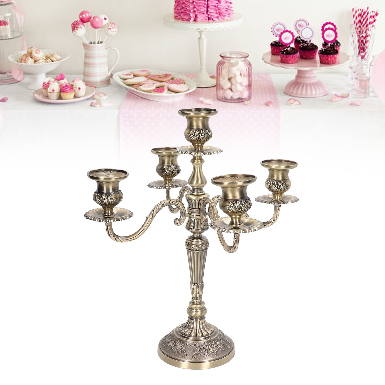Delicate Zinc Alloy Candelabra - Create a Charming Atmosphere for Dinner, Fireplace, and Wedding