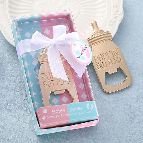 Vista 13 de 24 abrebotellas, recuerdo de baby shower para invitados, abrebiberones de oro rosa, regalos de boda, regalos de baby shower, regalos para invitados