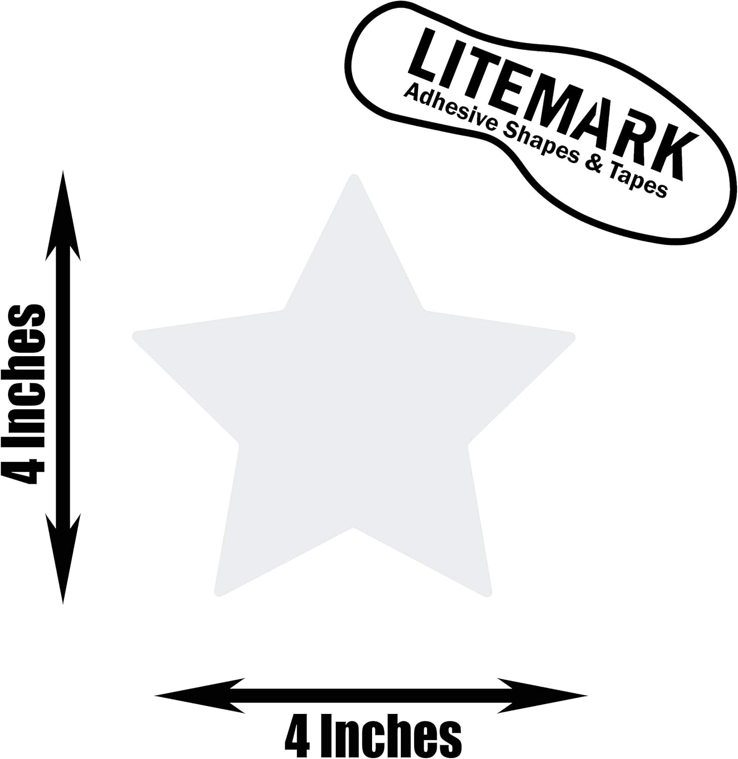 One-Day Sale: Up to 50% Off LiteMark Removable Matte Finish White 4 Inch Star Decal Stickers | Great for Floors, Ceilings, Walls, Laptops, and Most Smooth Surfaces | (Pack of 60 Stars)