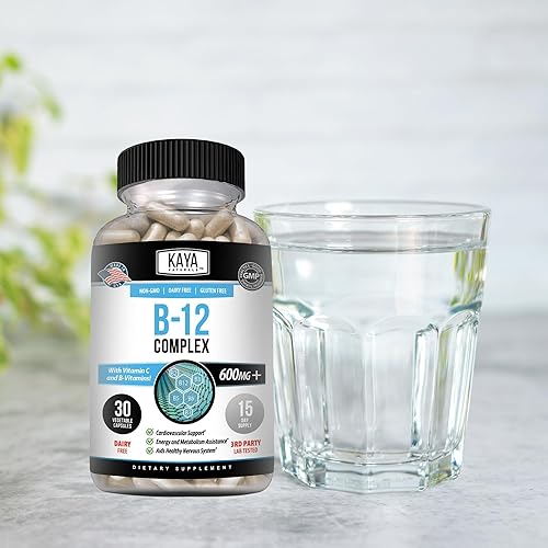 Miniatura 6 de Kaya Naturals Complejo B-12 Suplemento multivitamínico para mujeres y hombres potenciador de energía y metabolismo Vitamina del complejo B