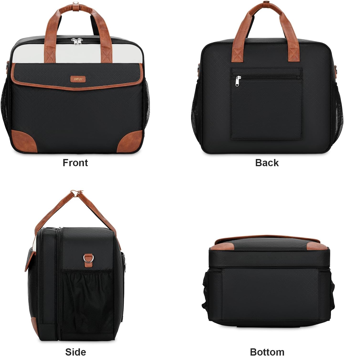 Rolling Laptop Bag, Rolling Briefcase for Women with Detachable Dolly 16 Inch Laptop Briefcase with Wheels with Teacher Tote - Image 8