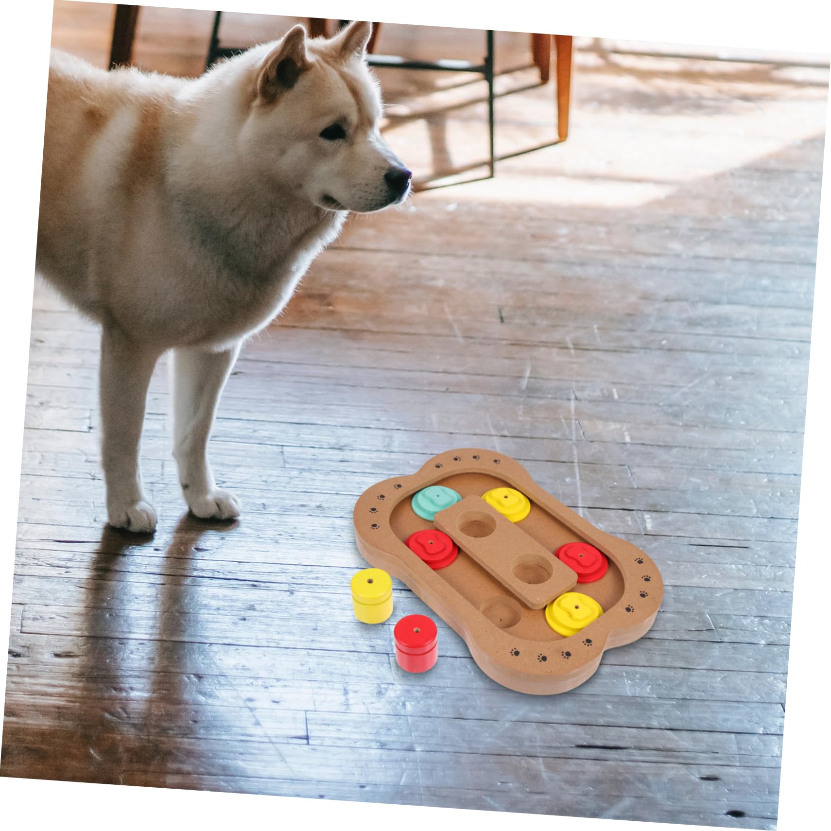 Holz Knochen Spielzeug für Hunde Langsame Futterung Welpenfreundlich Interaktives Fressspielzeug