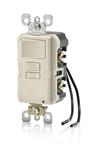 Vista 94 de Leviton GFCI - Toma de corriente resistente a la intemperie, 15 amperios, autocomprobación, no resistente a manipulaciones con luz indicadora LED
