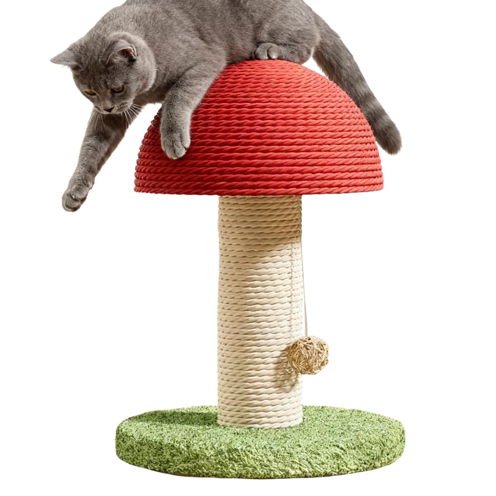 Cat Scratching Post – Mushroom Shaped Sisal Tower for Cats, Tall Durable Cat Scratcher for Kitten Exercise, Mental Stimulation, Physical Activity, Boredom Relief, Home, Apartment, Indoor