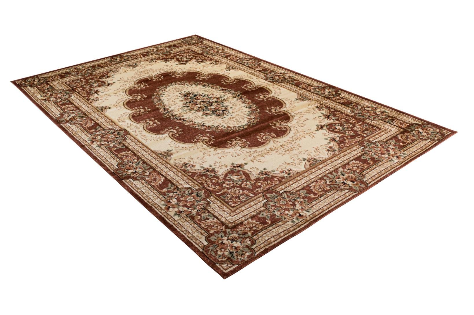 Mazovia Tappeto Salotto Moderno Pelo Corto - Tappeti Moderni Soggiorno - Tappeti Camera da Letto - Tappeti Salotto Grandi Dimesnioni - Motivo Orientale - Marrone - 120x170 cm
