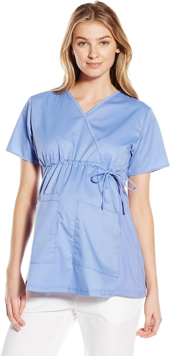 WonderWink Women's Wonderwork Maternity Top, Ceil Blue, 3X-Large - Image 5