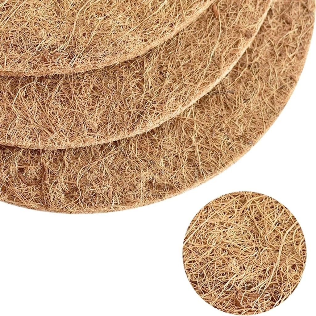 Anillos Protectores Protector de Anillo mantillo Fibra Coco Natural for macetas, 5 Unidades, for el hogar, jardín y Accesorios película(Diameter 60CM)