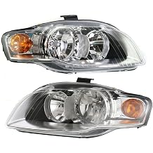 Headlight 2pcs Left Right Side Clear Lens w/Bulb Headlamp B7 Body 8E0941004AL for Audi for A4 Quattro 2005-2009 2 12745523 AU2503128