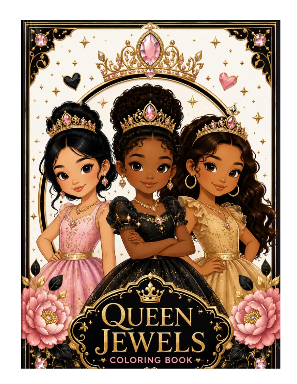 Queen Jewels: Coloring book for young women