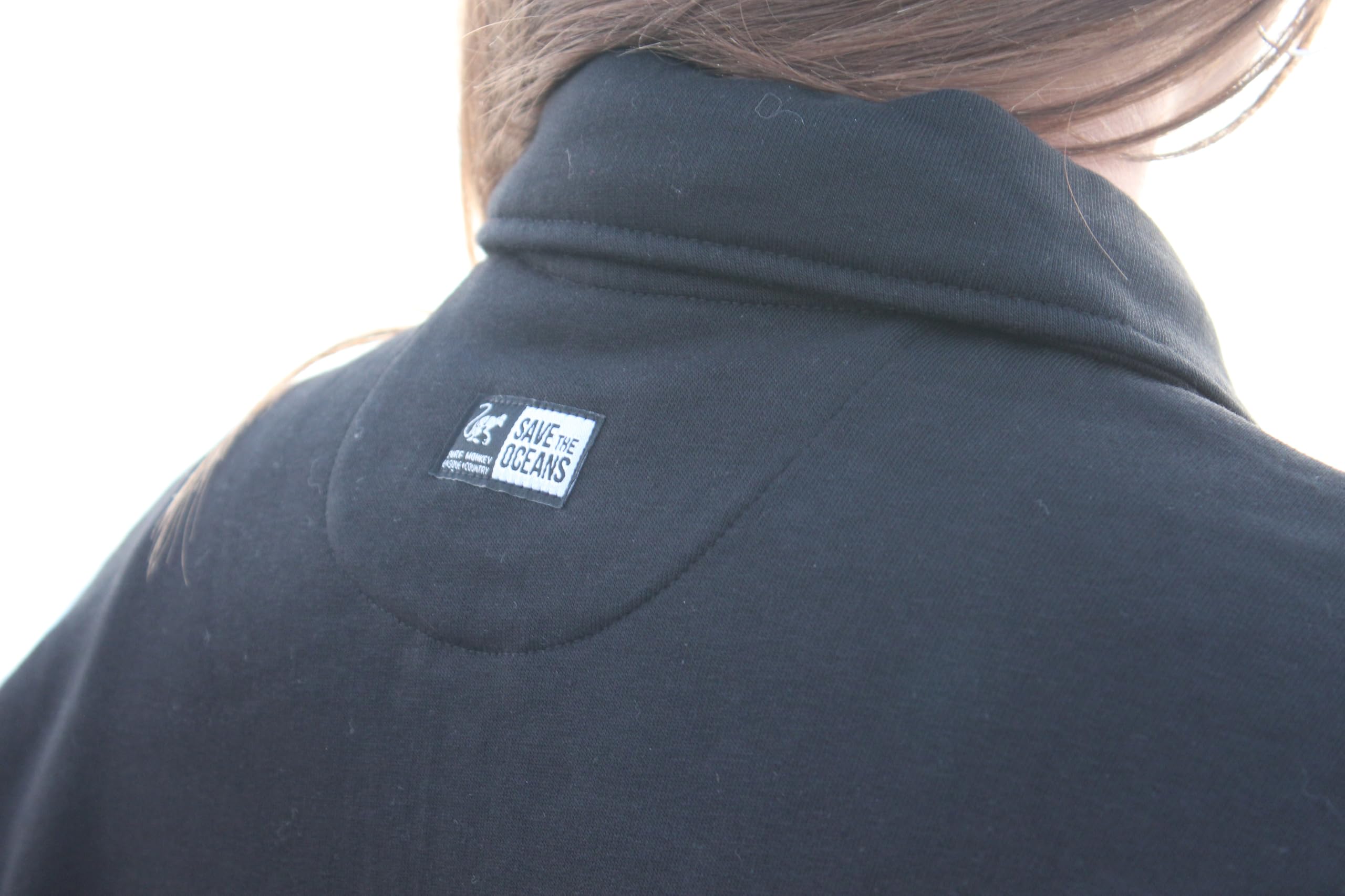 Surf Monkey Felpa 1/4 Cerniera - Collo Tipo Polo - Cotone biologico