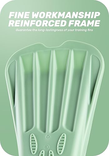 Miniatura 4 de CAPAS Aletas de entrenamiento de natación, cómodas, de silicona, para natación, hoja corta, flotantes, con bolsa de malla, para hombres y mujeres,