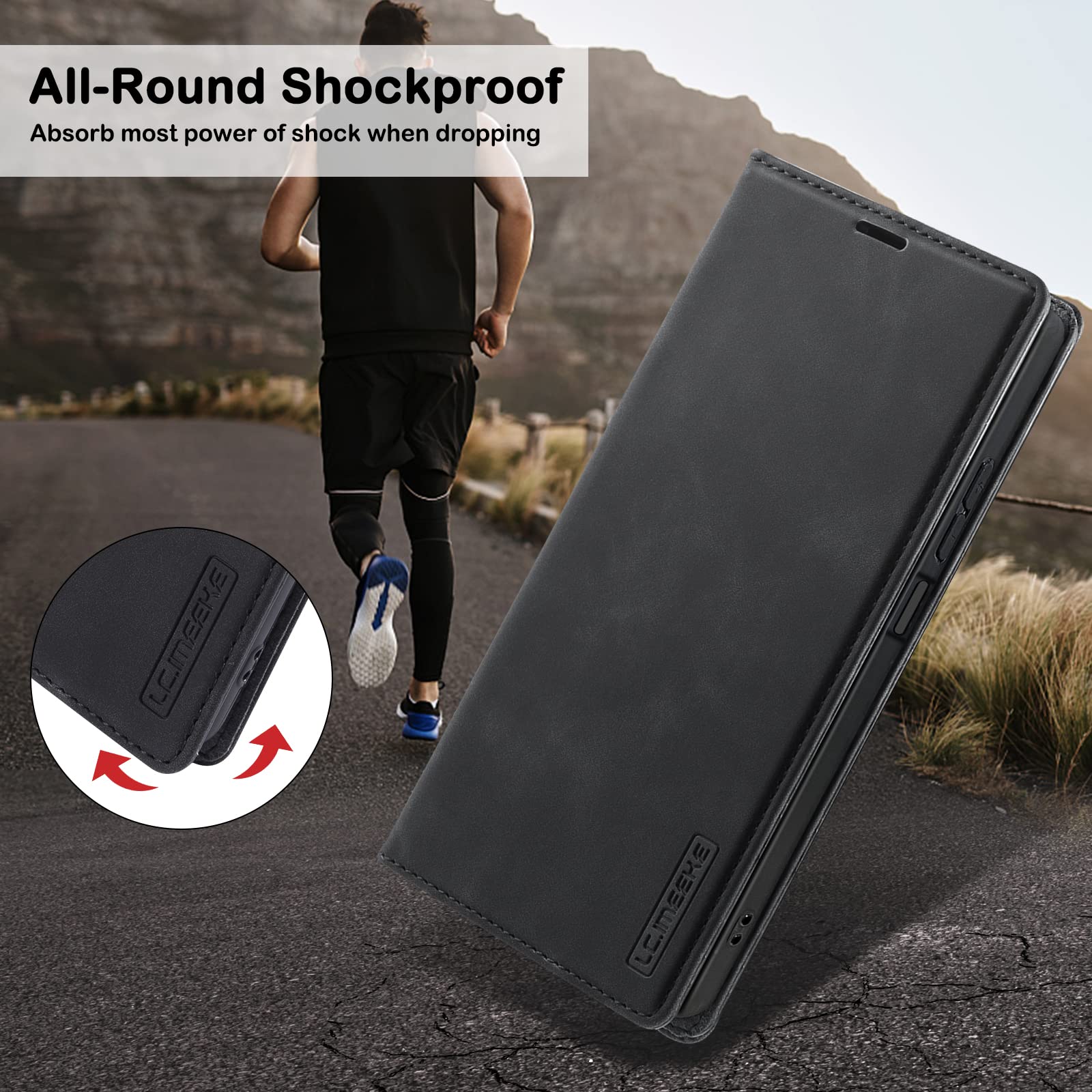 Yohii Handyhülle Für Xiaomi Poco X5 Pro / Redmi Note 12 Pro 5G – PU Leder, Magnetisch, Mit Standfunktion & RFID-Schutz