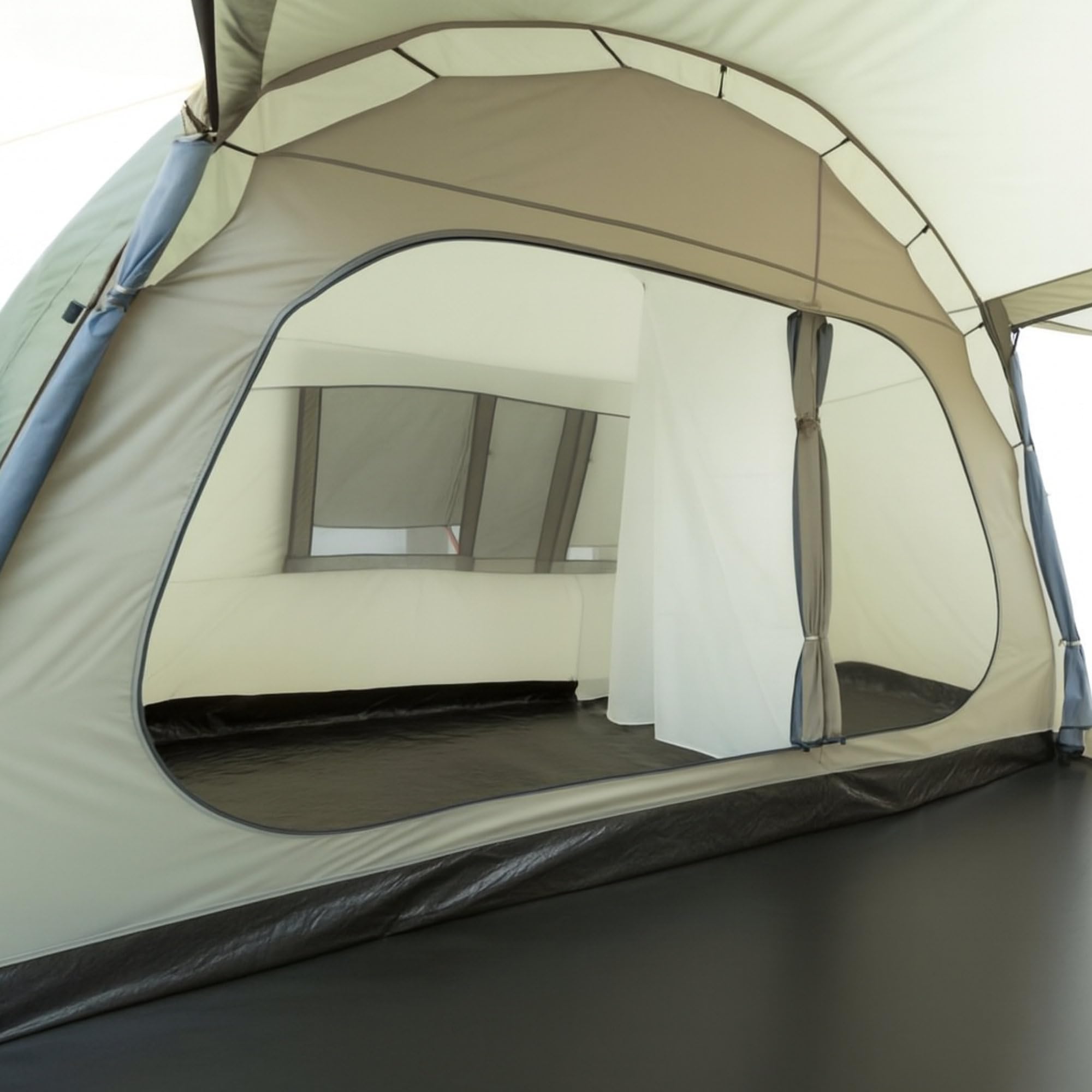 CampFeuer Tienda de Campaña Familiar Tipo Tunel para 4 Personas Extragrande TunnelX I Columna de Agua 5.000 mm I Impermeable con 3 Entradas