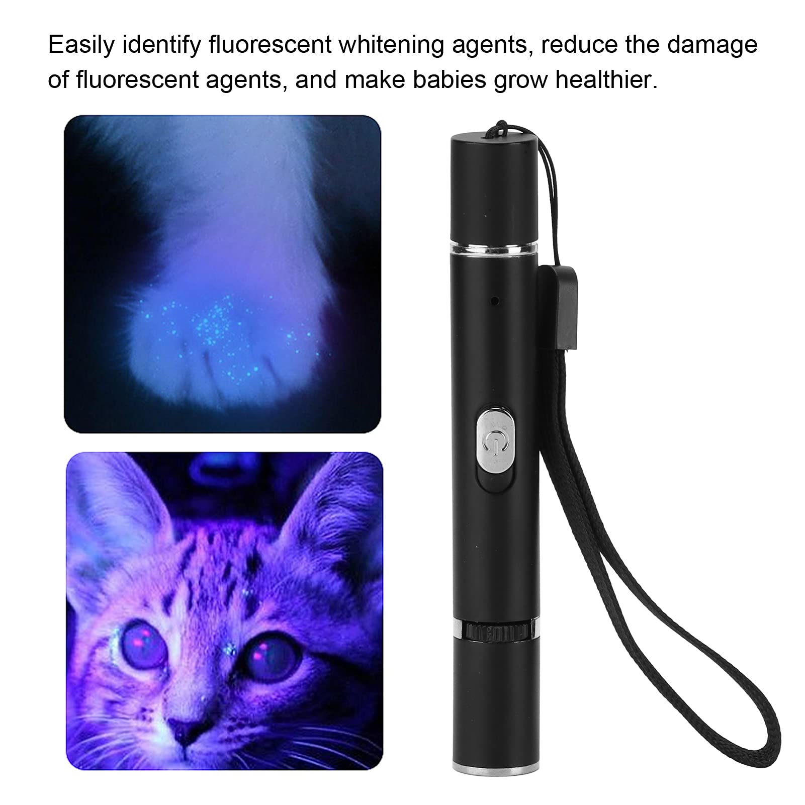 Luce LED UV Portatile Per Gatti - Rileva Macchie E Urina, Proiezioni Divertenti