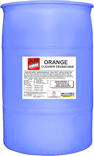Limpiador desengrasante, aroma a naranja, 55 galones